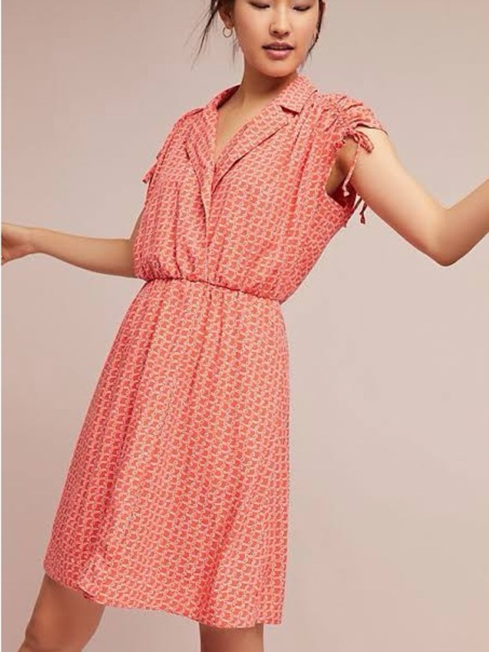 Maeve Carlotta Ruched Shirtdress from Anthropologie